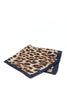 Golden Wild Leopard Satin Square Scarf