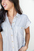Lined In Love Button Down Top