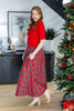 Kilted Edge Plaid Skirt