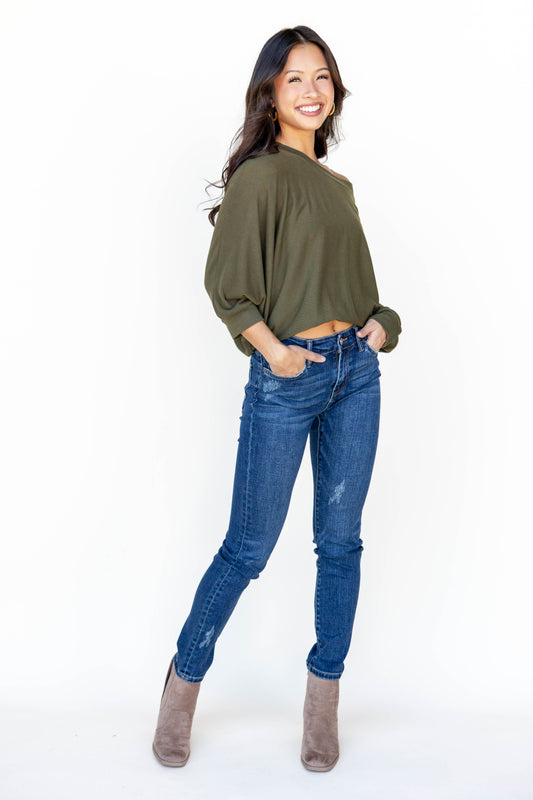 3 LENGTHS Great Lengths Dark Wash Relaxed Fit Jeans