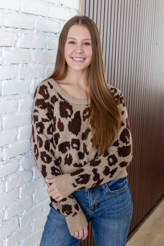 Catwalk Cozy Leopard Knit Sweater