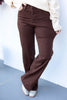 Mocha Moves Brown Slim Wide Jeans