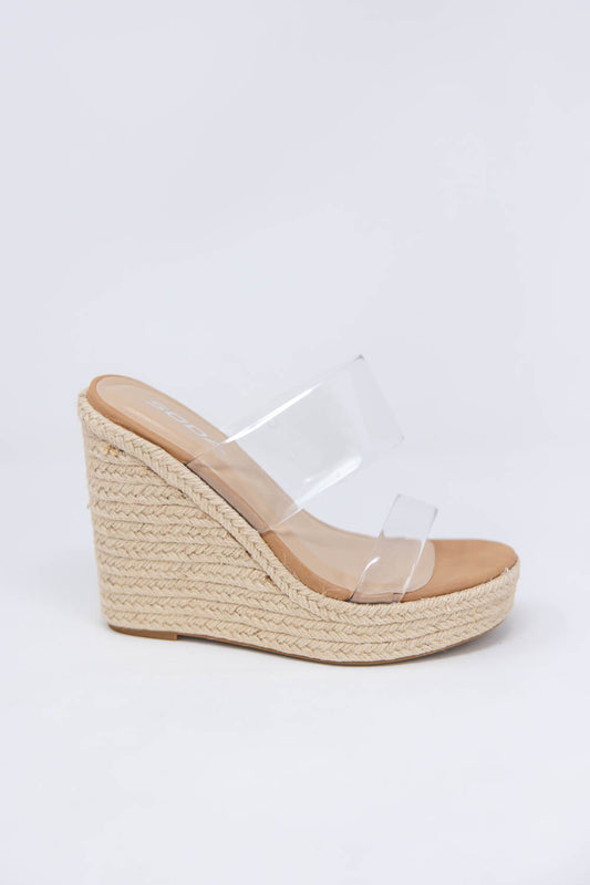 Sunset Boulevard Clear Platform Sandals