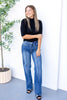Prime Time Front Seam Straight Leg Jeans