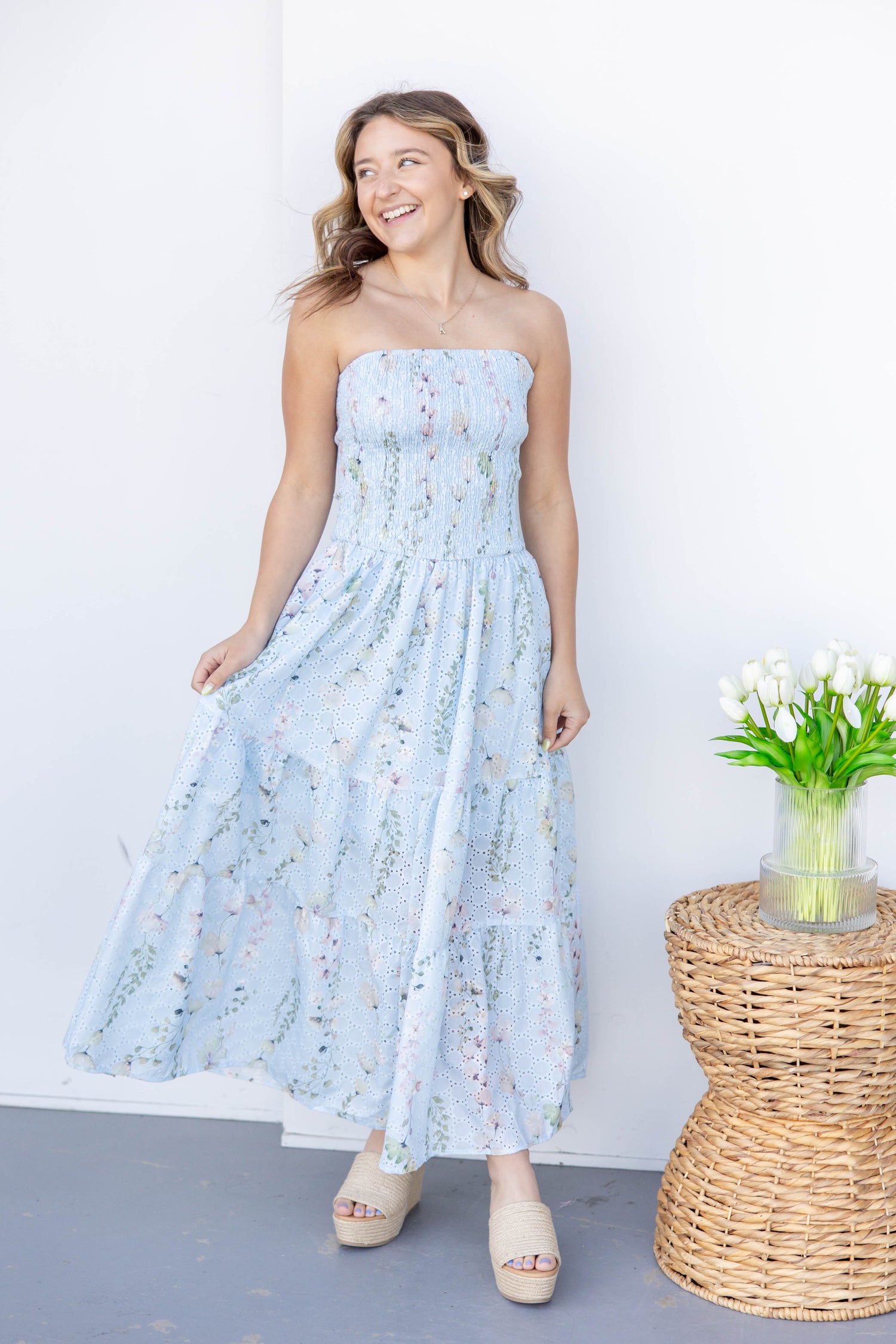 floral tube maxi dress Petal Perfect Floral Strapless Maxi Dress – Charming & Main