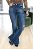 Call The Shots Mid Rise Flare Jeans