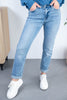 Hot Damn Bleach Wash Boyfriend Jeans