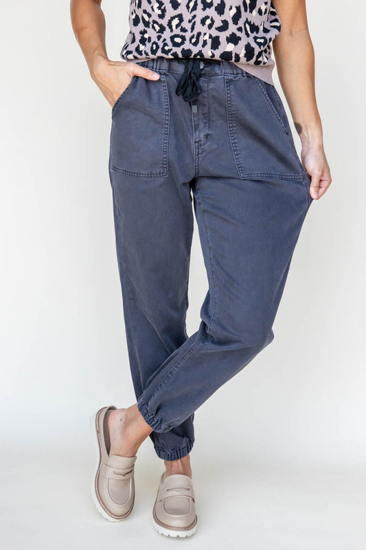 Moonlight Mist Dark Gray Jogger Jeans