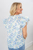 Ruffle My Petals Floral Short Sleeve Top