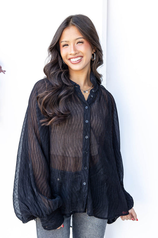 Angelic Skies Button Down Top