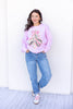 Pastel Christmas Tree Graphic Crewneck Sweatshirt