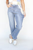 Pacific Fog Gray Wash Straight Leg Jeans