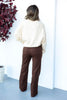 Mocha Moves Brown Slim Wide Jeans