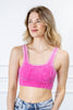 Energy Burst Washed Square Neck Bralette