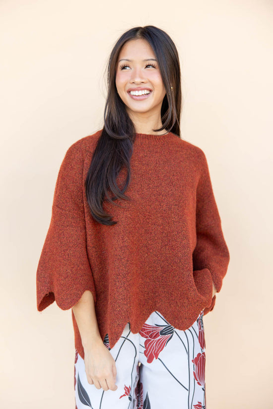 Soft Side Scalloped Sweater