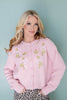 Ribboned Romance Embroidered Floral Cardigan
