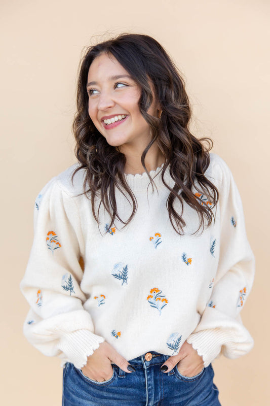 Meadow Embers Long Sleeve Sweater