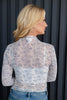 Oh My Petals Floral Print Long Sleeve Sheer Top