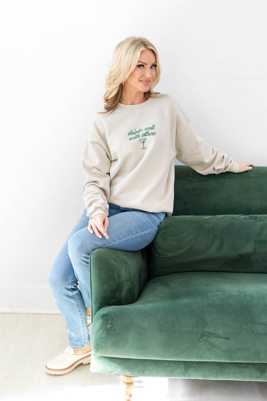 Drinks Well With Others Graphic Sweatshirt
