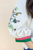 Sweetest Stripe Embroidered Puff Sleeve Top