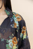 Sheerly Lovely Floral Print Puff Sleeve Blouse