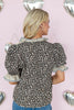 Sassy Safari Puff Sleeve Top
