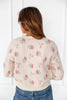 Blushing Blossom Floral Knit Sweater