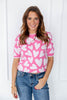 Heart to Heart Short Sleeve Sweater