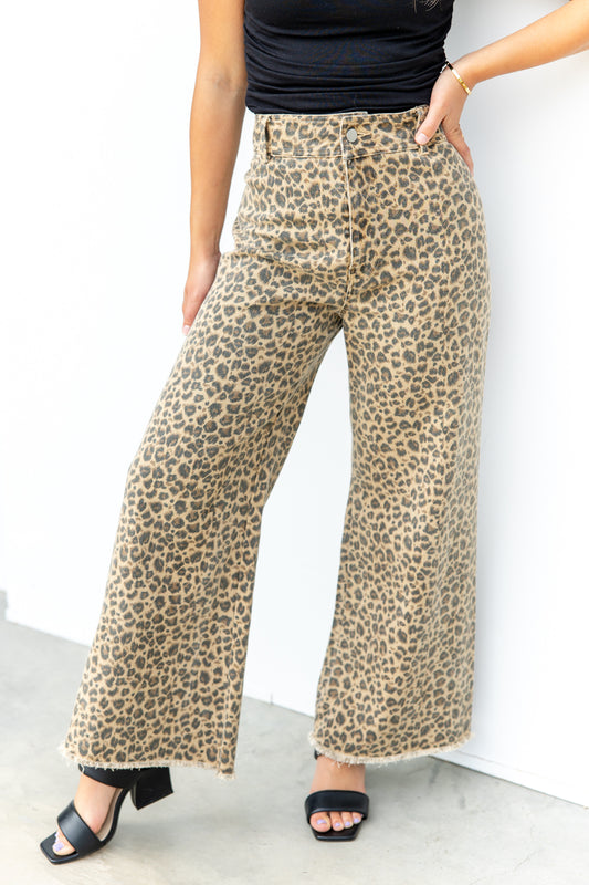 Spotted Rebel Leopard Denim Jeans