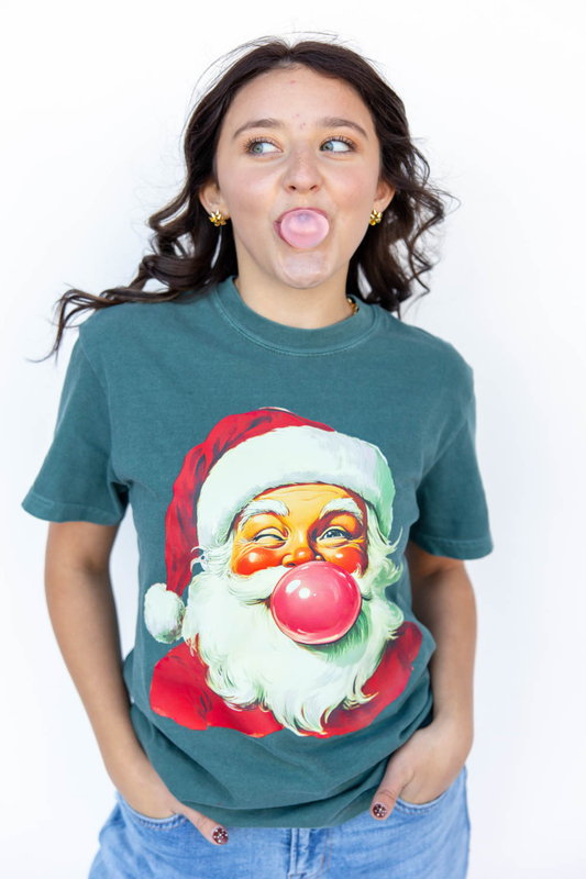 Bubblegum Santa Graphic Tee