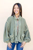 Faded Romance Knit Button Down Jacket