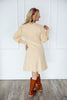 Plush Elegance Puff Sleeve Sweater Dress