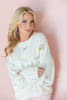 Flower Patch Embroidered Knit Sweater