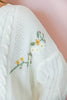 Flower Patch Embroidered Knit Sweater
