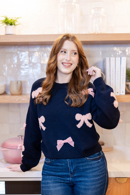 Delicate Loop Bow Sweater