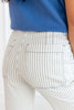 Fine Line Straight Leg Striped Jeans