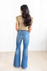 Out Of The Blue Angular Seam Flare Jeans