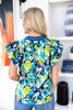 Garden Splash Short Sleeve Blouse