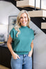 Parisian Romance Mock Neck Short Sleeve Top