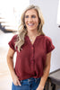 Crush Season Short Sleeve Button Down Blouse