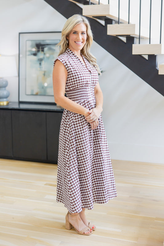 Gingham Daydream Midi Dress
