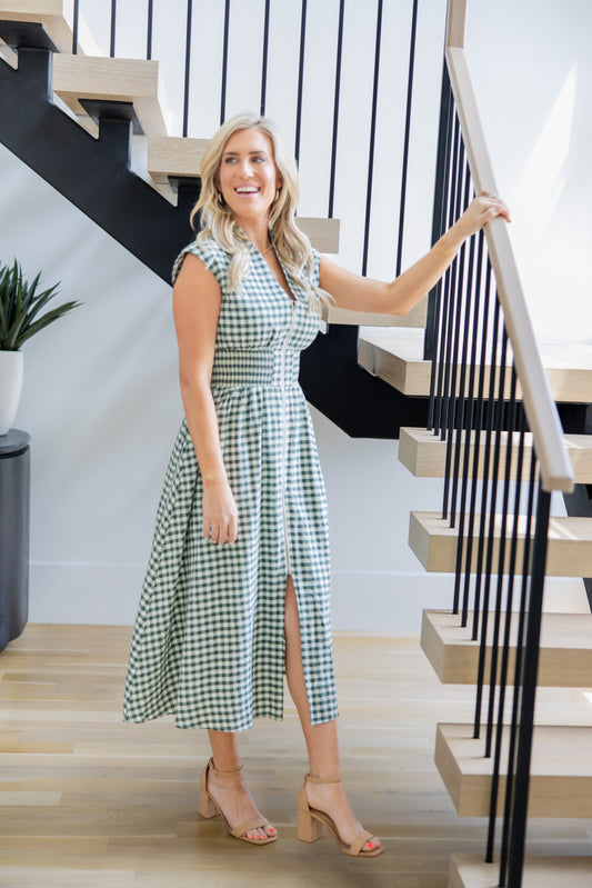 Gingham Daydream Midi Dress