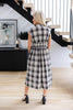 Checkered Charm Midi Dress