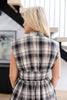 Checkered Charm Midi Dress