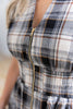 Checkered Charm Midi Dress