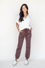 Cocoa Beach Brown Jogger Jeans