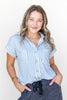Lined In Love Button Down Top
