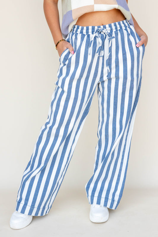 Chasing the Lines Drawstring Pants