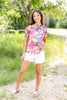 Floating in Florals Mesh Top