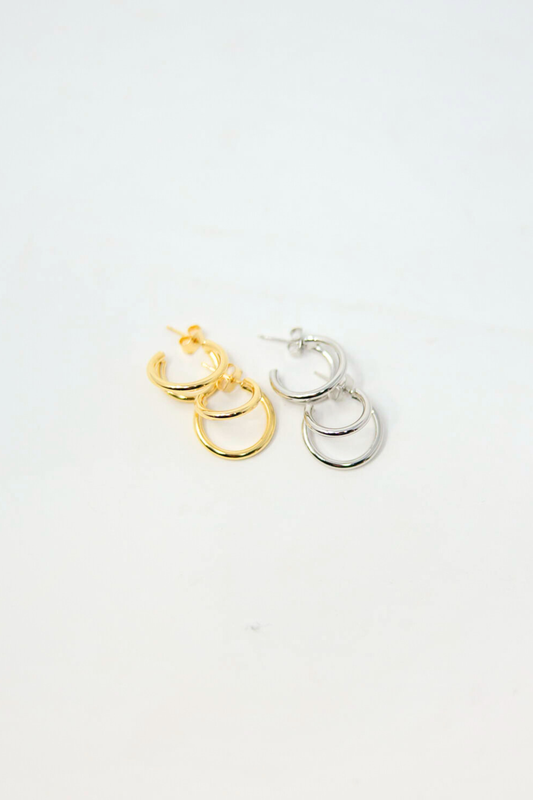 Final Touch Metal Layered Earrings